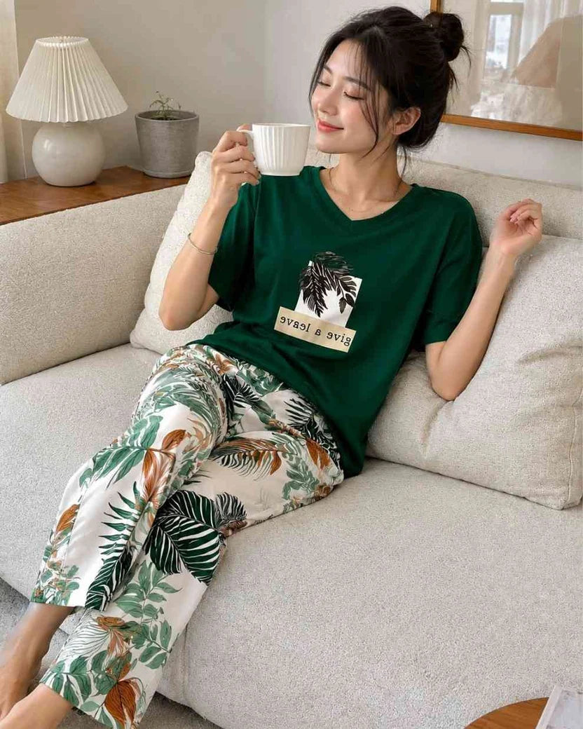 Garden Rest Printed Night Suit