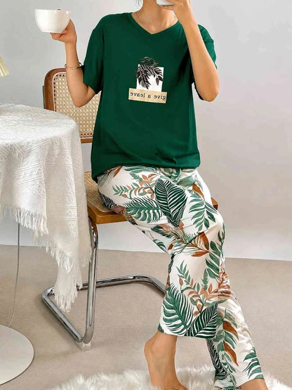 Garden Rest Printed Night Suit