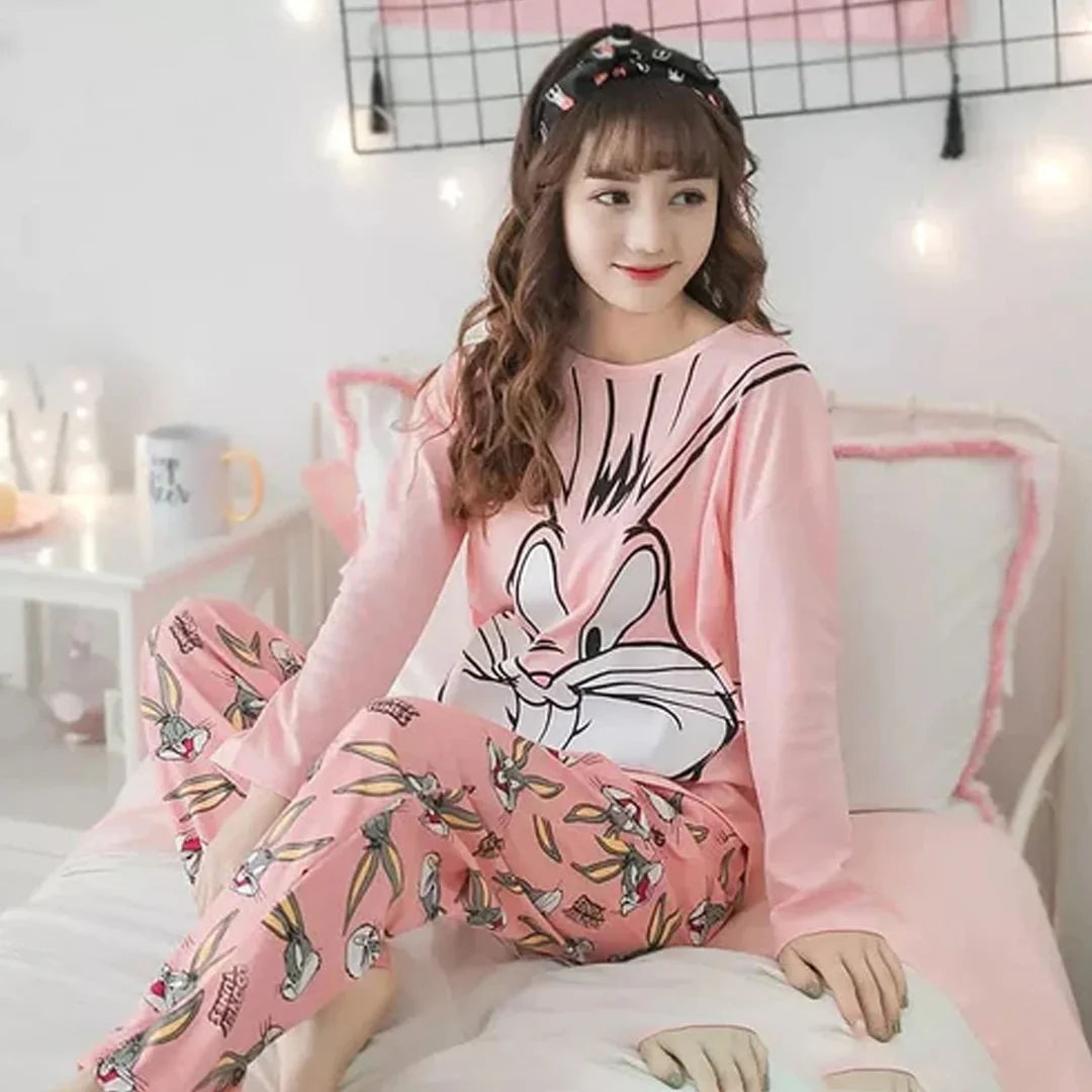 Cute Bunny Printed Night Suit
