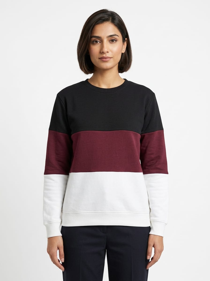 BLACK MAROON SWEATSHIRT FOR WINTER