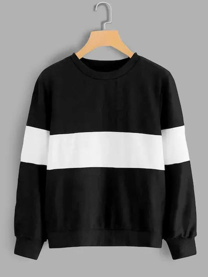BLACK WHITE SWEATSHIRT FOR WINTER