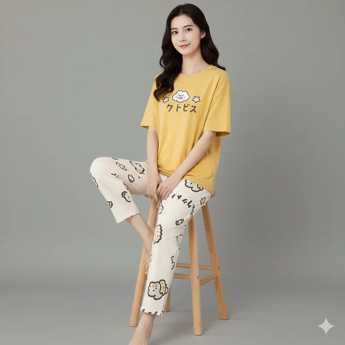 Chines Printed Night Suite