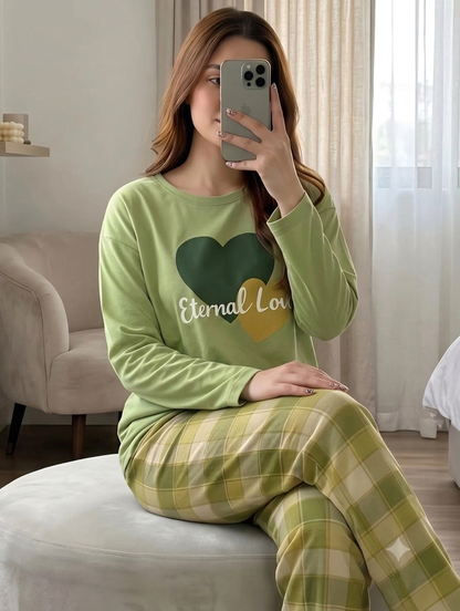 Extarnal Love Printed Night Suit